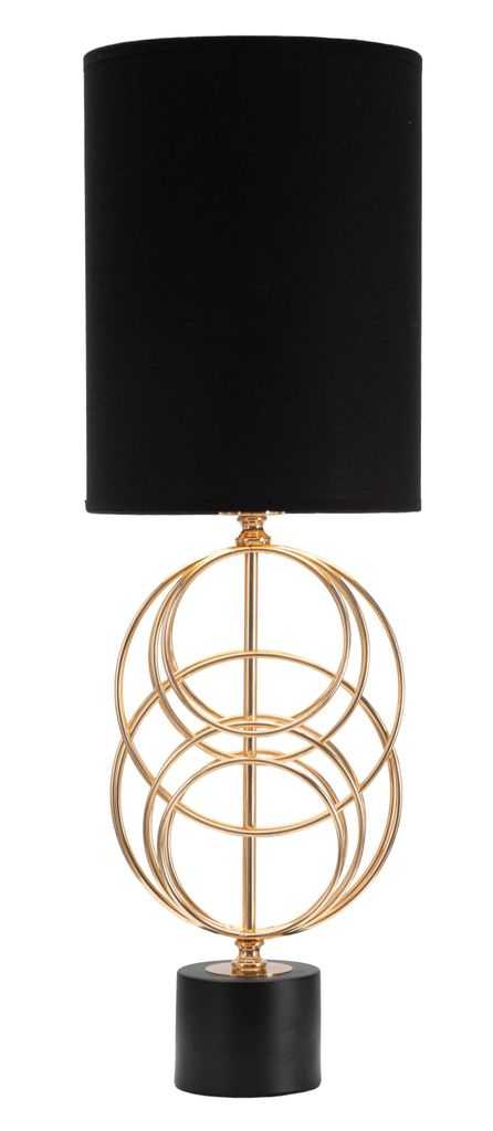 Asztali lámpa 65 cm, arany, fekete - JUILIA - Butopêa